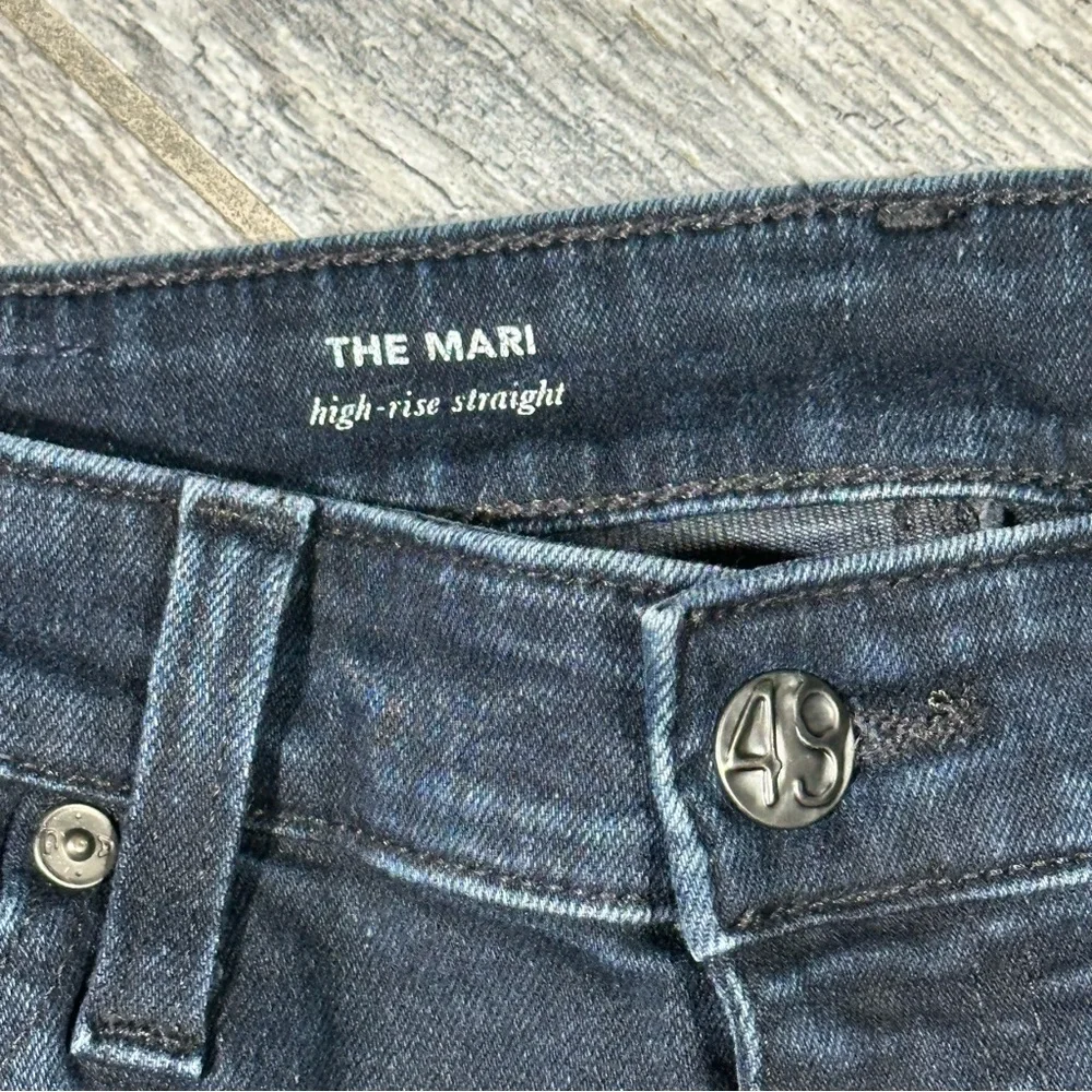 AG ADRIANO GOLDSCHMIED THE MARI Dark Wash High Rise Straight Leg Jeans 27 - Picture 5 of 15